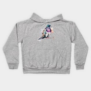 Watercolor Pigeon 6.0 Kids Hoodie